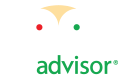 Logo de trip advisor blanco