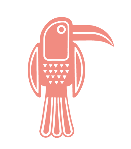 Ilustración de Tucan en rosa